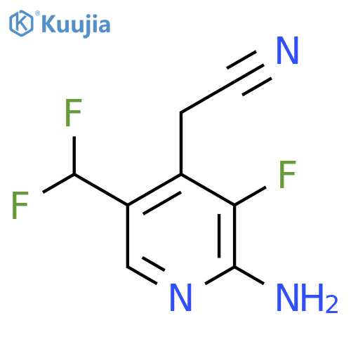 2-Amino-5-(difluoromethyl)-3-fluoropyridine-4-acetonitrile structure