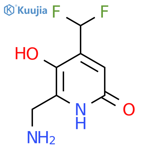 2-(Aminomethyl)-4-(difluoromethyl)-3,6-dihydroxypyridine structure