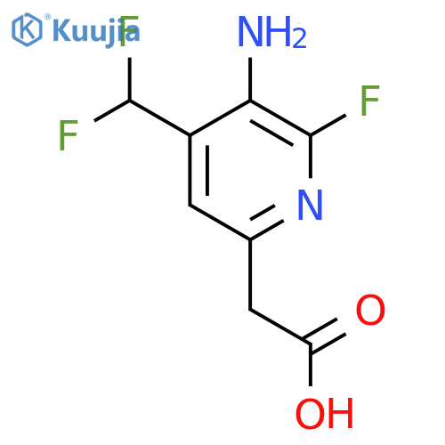3-Amino-4-(difluoromethyl)-2-fluoropyridine-6-acetic acid structure