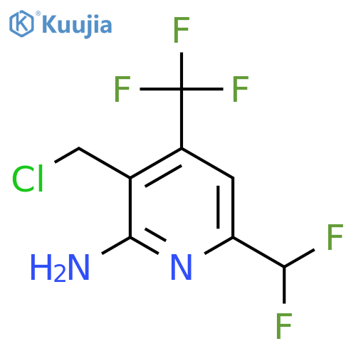 2-Amino-3-(chloromethyl)-6-(difluoromethyl)-4-(trifluoromethyl)pyridine structure
