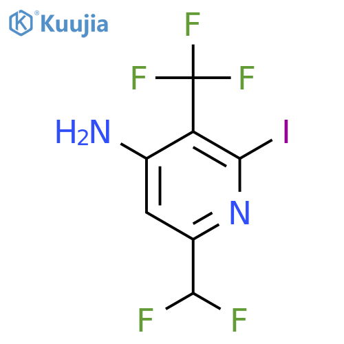 4-Amino-6-(difluoromethyl)-2-iodo-3-(trifluoromethyl)pyridine structure
