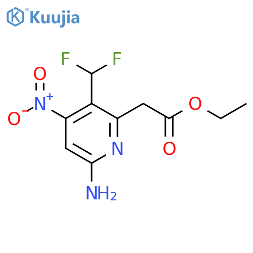 Ethyl 6-amino-3-(difluoromethyl)-4-nitropyridine-2-acetate structure