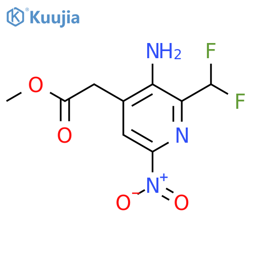 Methyl 3-amino-2-(difluoromethyl)-6-nitropyridine-4-acetate structure