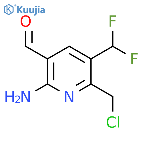 2-Amino-6-(chloromethyl)-5-(difluoromethyl)pyridine-3-carboxaldehyde structure