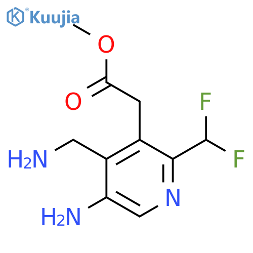 Methyl 5-amino-4-(aminomethyl)-2-(difluoromethyl)pyridine-3-acetate structure