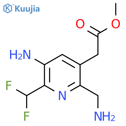 Methyl 3-amino-6-(aminomethyl)-2-(difluoromethyl)pyridine-5-acetate structure
