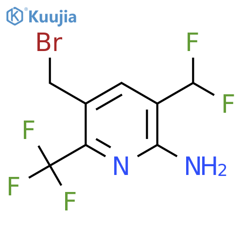 2-Amino-5-(bromomethyl)-3-(difluoromethyl)-6-(trifluoromethyl)pyridine structure