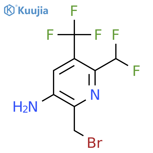 3-Amino-2-(bromomethyl)-6-(difluoromethyl)-5-(trifluoromethyl)pyridine structure