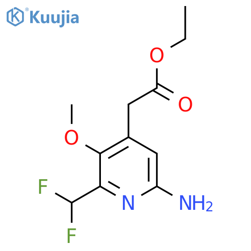 Ethyl 6-amino-2-(difluoromethyl)-3-methoxypyridine-4-acetate structure