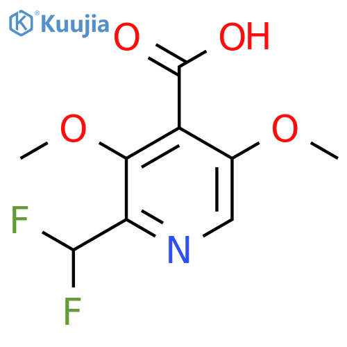 2-(Difluoromethyl)-3,5-dimethoxypyridine-4-carboxylic acid structure