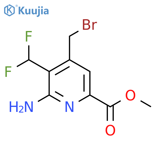 Methyl 2-amino-4-(bromomethyl)-3-(difluoromethyl)pyridine-6-carboxylate structure
