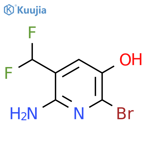 2-Amino-6-bromo-3-(difluoromethyl)-5-hydroxypyridine structure
