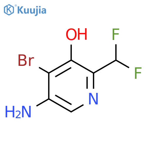 5-Amino-4-bromo-2-(difluoromethyl)-3-hydroxypyridine structure