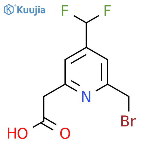 2-(Bromomethyl)-4-(difluoromethyl)pyridine-6-acetic acid structure