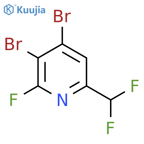3,4-Dibromo-6-(difluoromethyl)-2-fluoropyridine structure
