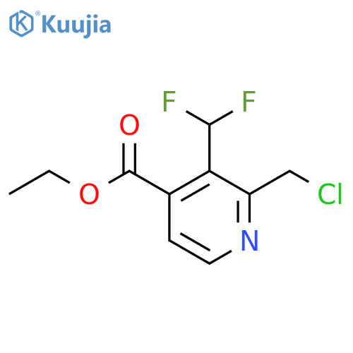 Ethyl 2-(chloromethyl)-3-(difluoromethyl)pyridine-4-carboxylate structure