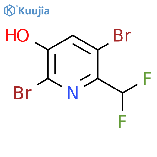 3,6-Dibromo-2-(difluoromethyl)-5-hydroxypyridine structure