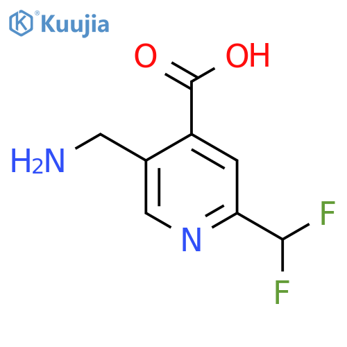 5-(Aminomethyl)-2-(difluoromethyl)pyridine-4-carboxylic acid structure