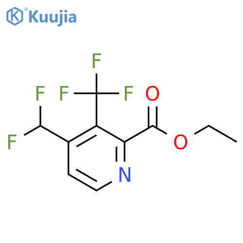 Ethyl 4-(difluoromethyl)-3-(trifluoromethyl)pyridine-2-carboxylate structure
