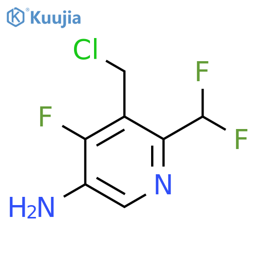5-Amino-3-(chloromethyl)-2-(difluoromethyl)-4-fluoropyridine structure