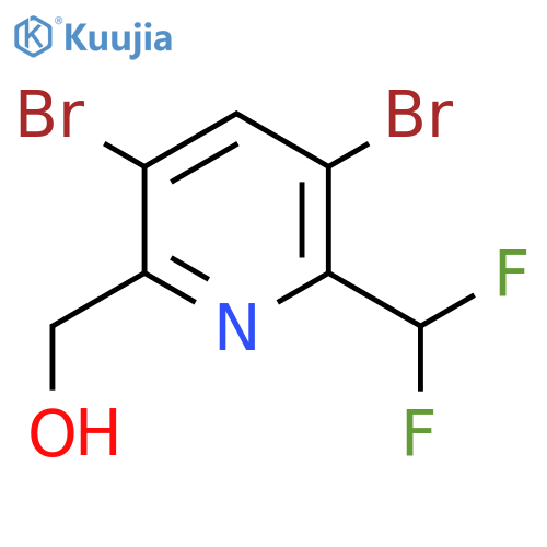 3,5-Dibromo-2-(difluoromethyl)pyridine-6-methanol structure