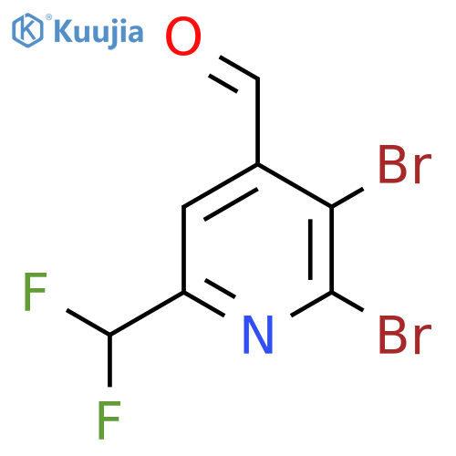 2,3-Dibromo-6-(difluoromethyl)pyridine-4-carboxaldehyde structure