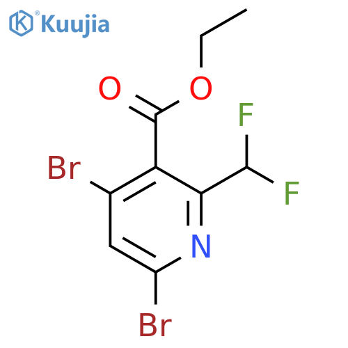 Ethyl 4,6-dibromo-2-(difluoromethyl)pyridine-3-carboxylate structure