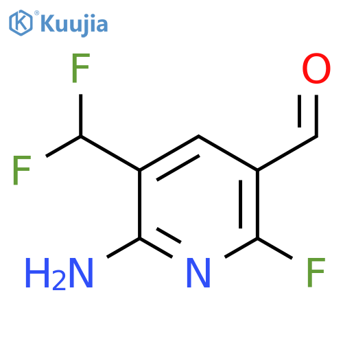 2-Amino-3-(difluoromethyl)-6-fluoropyridine-5-carboxaldehyde structure