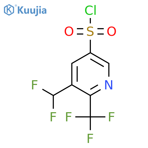 3-(Difluoromethyl)-2-(trifluoromethyl)pyridine-5-sulfonyl chloride structure