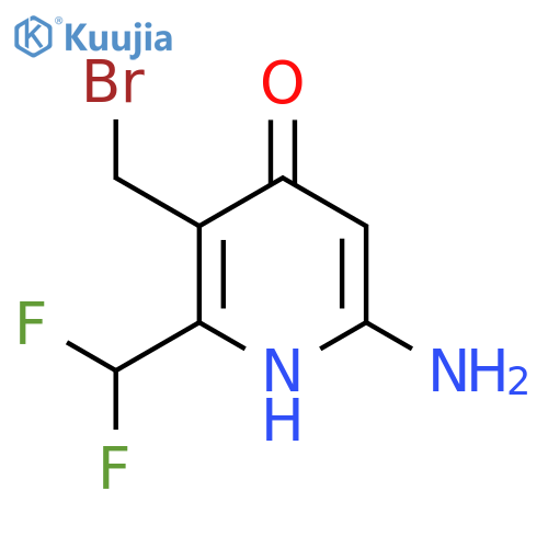 6-Amino-3-(bromomethyl)-2-(difluoromethyl)-4-hydroxypyridine structure