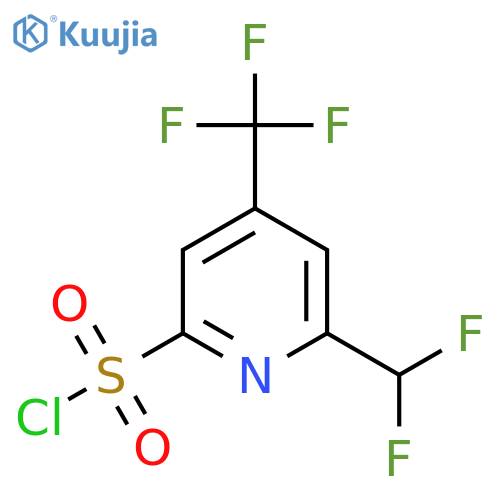 2-(Difluoromethyl)-4-(trifluoromethyl)pyridine-6-sulfonyl chloride structure