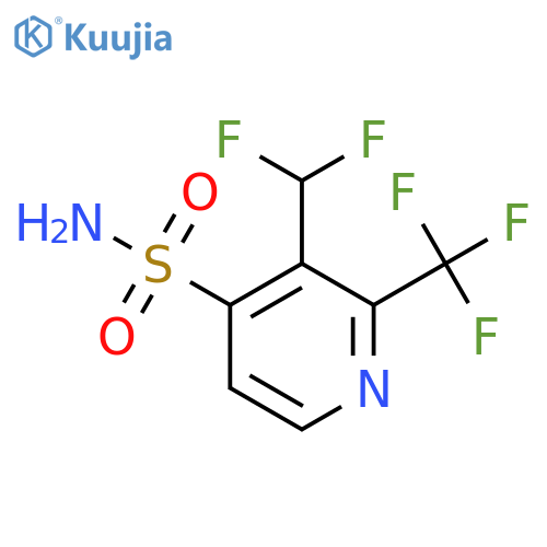 3-(Difluoromethyl)-2-(trifluoromethyl)pyridine-4-sulfonamide structure
