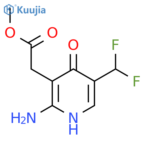Methyl 2-amino-5-(difluoromethyl)-4-hydroxypyridine-3-acetate structure
