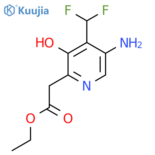 Ethyl 5-amino-4-(difluoromethyl)-3-hydroxypyridine-2-acetate structure