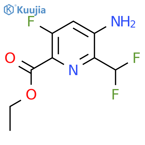 Ethyl 3-amino-2-(difluoromethyl)-5-fluoropyridine-6-carboxylate structure