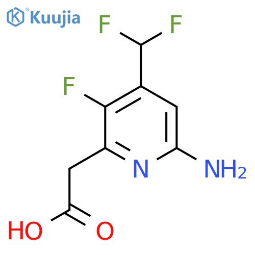 6-Amino-4-(difluoromethyl)-3-fluoropyridine-2-acetic acid structure
