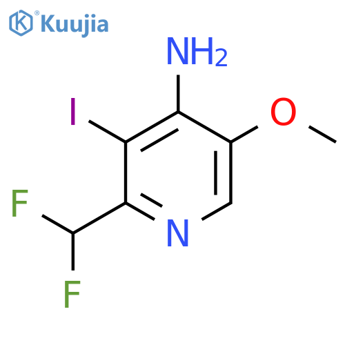 4-Amino-2-(difluoromethyl)-3-iodo-5-methoxypyridine structure