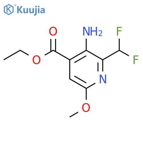 Ethyl 3-amino-2-(difluoromethyl)-6-methoxypyridine-4-carboxylate structure