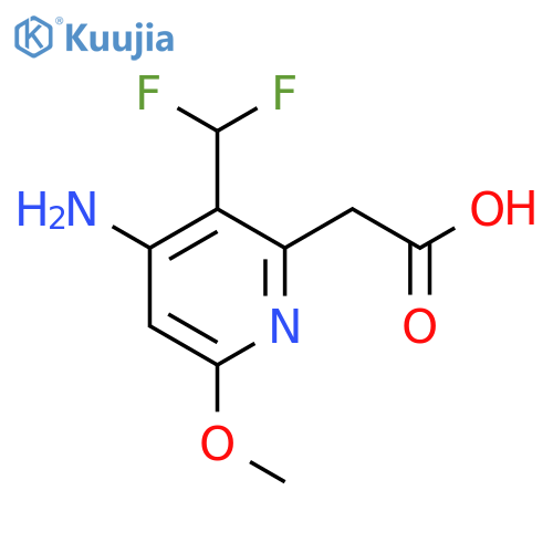 4-Amino-3-(difluoromethyl)-6-methoxypyridine-2-acetic acid structure