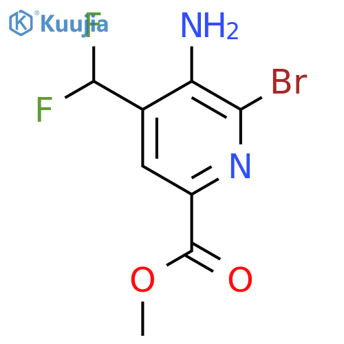Methyl 3-amino-2-bromo-4-(difluoromethyl)pyridine-6-carboxylate structure