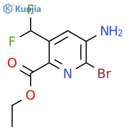 Ethyl 3-amino-2-bromo-5-(difluoromethyl)pyridine-6-carboxylate structure