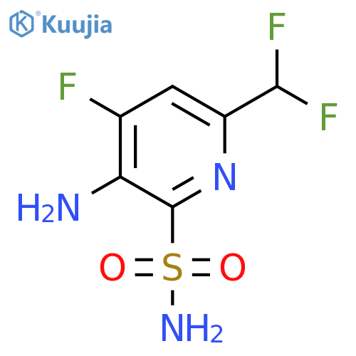3-Amino-6-(difluoromethyl)-4-fluoropyridine-2-sulfonamide structure