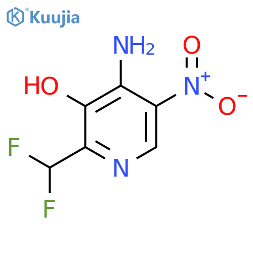 4-Amino-2-(difluoromethyl)-3-hydroxy-5-nitropyridine structure