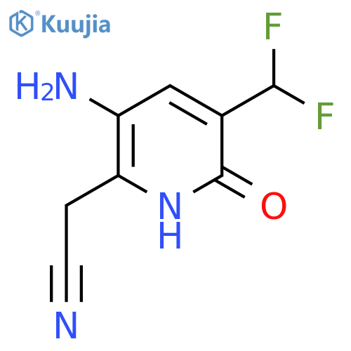 3-Amino-5-(difluoromethyl)-6-hydroxypyridine-2-acetonitrile structure