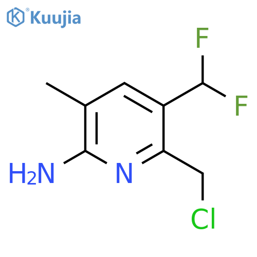 2-Amino-6-(chloromethyl)-5-(difluoromethyl)-3-methylpyridine structure