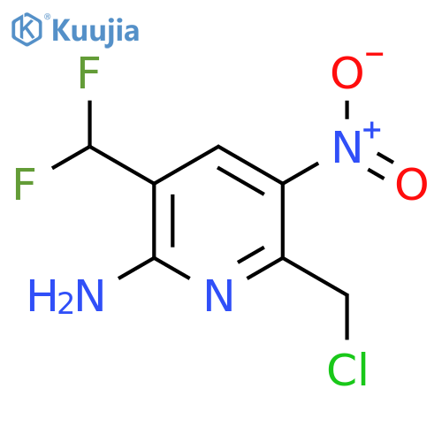 2-Amino-6-(chloromethyl)-3-(difluoromethyl)-5-nitropyridine structure