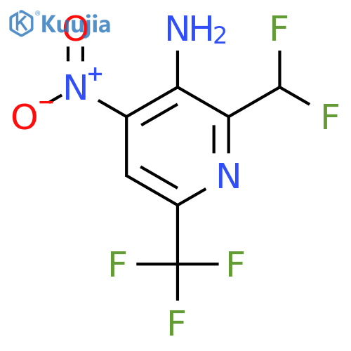 3-Amino-2-(difluoromethyl)-4-nitro-6-(trifluoromethyl)pyridine structure