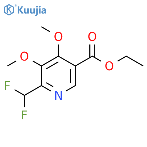 Ethyl 2-(difluoromethyl)-3,4-dimethoxypyridine-5-carboxylate structure