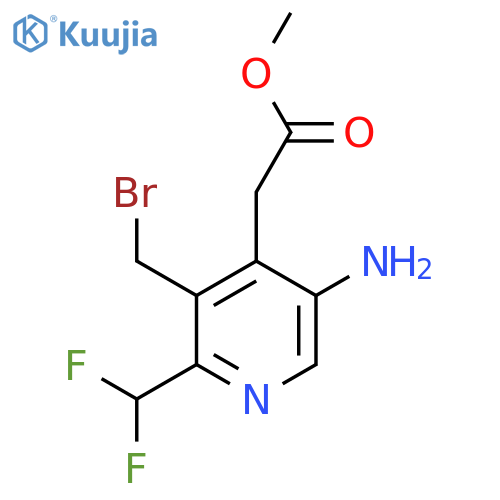 Methyl 5-amino-3-(bromomethyl)-2-(difluoromethyl)pyridine-4-acetate structure