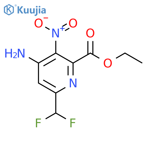 Ethyl 4-amino-6-(difluoromethyl)-3-nitropyridine-2-carboxylate structure